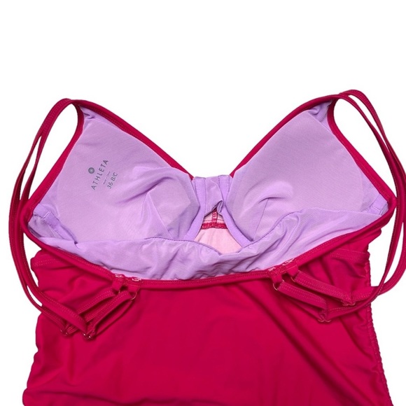 Athleta Montego Shirred Bra Cup Tankini Swim Top | 36B/C - Picture 4 of 6
